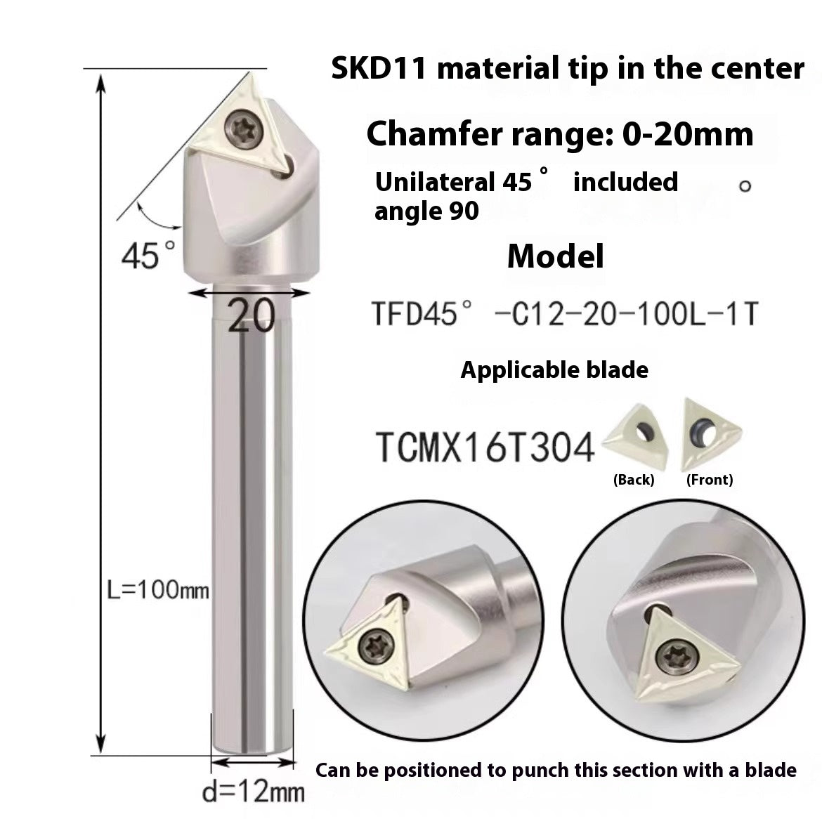 1144-Shedding type fixed-point chamfering cutter 30 degree 45 degree 60 degree chamfering cutter bar SSK/SSP/TCM/SSY/SSO/SSH Shandong Denso Pricision Tools Co.,Ltd.